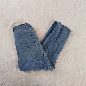 QPS Vintage Pleated Mom Jeans